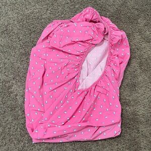 Southern Tide Pink Skipjack Fish Print Cotton Fitted Sheet Twin